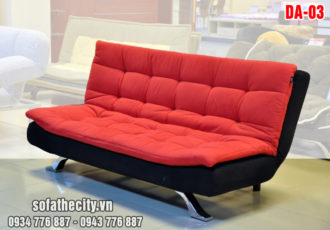 Sofa Giường Vải Nhung Màu Đỏ