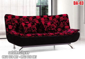 Sofa Giường Vải Nhung Màu Đỏ