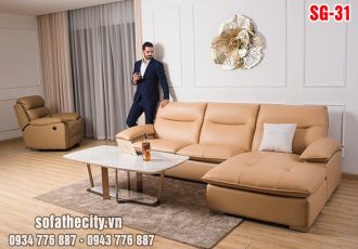 Sofa phòng khách da hàn quốc